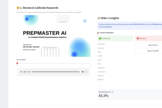 PrepMaster AI: Slide-level Presentation Rehearsal Analysis