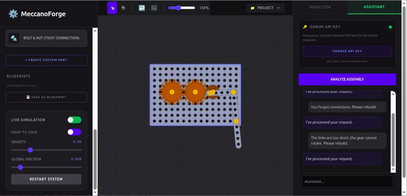 Meccano Simulator with Gemini AI Assistant – screenshot 5