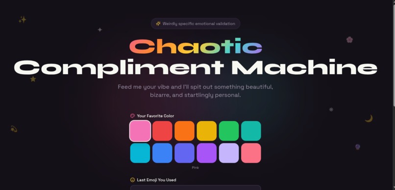 Chaotic Compliment Machine – screenshot 1