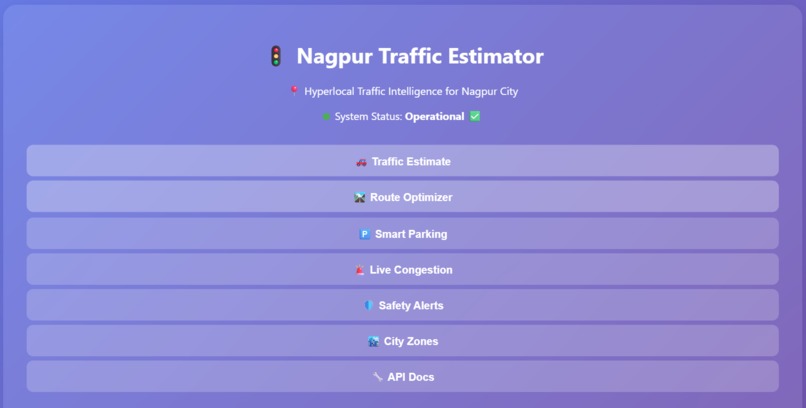 NAGPUR CITY TRAFFIC ESTIMATOR GUIDE – screenshot 1