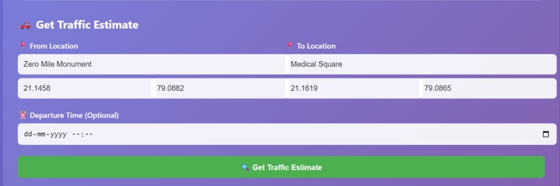 NAGPUR CITY TRAFFIC ESTIMATOR GUIDE – screenshot 2