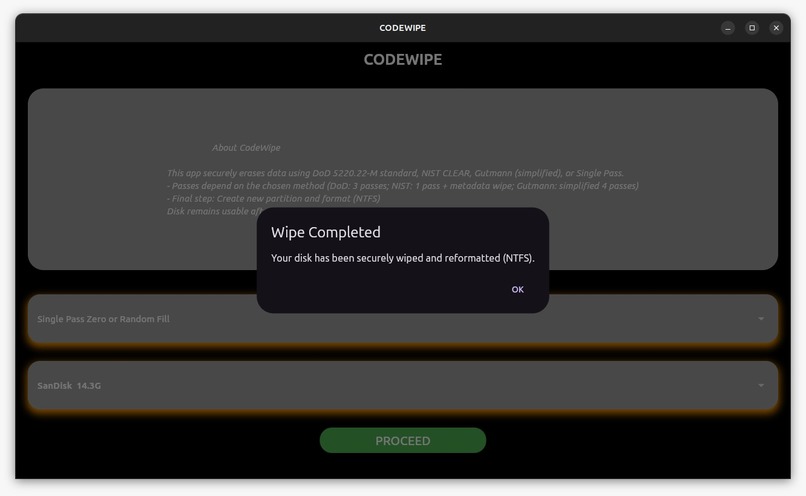 Secure Data Wiping for TrustWorthy IT Asset Recycling – screenshot 1