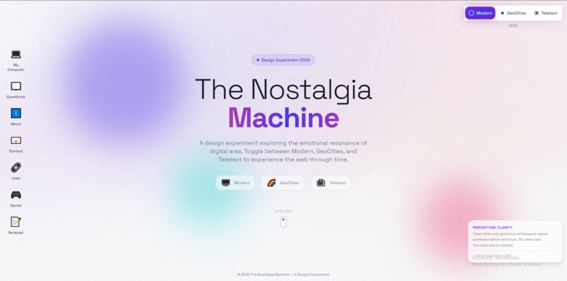 The Nostalgia Machine – screenshot 1