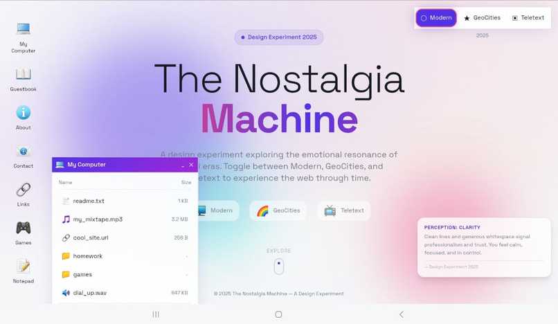 The Nostalgia Machine – screenshot 2