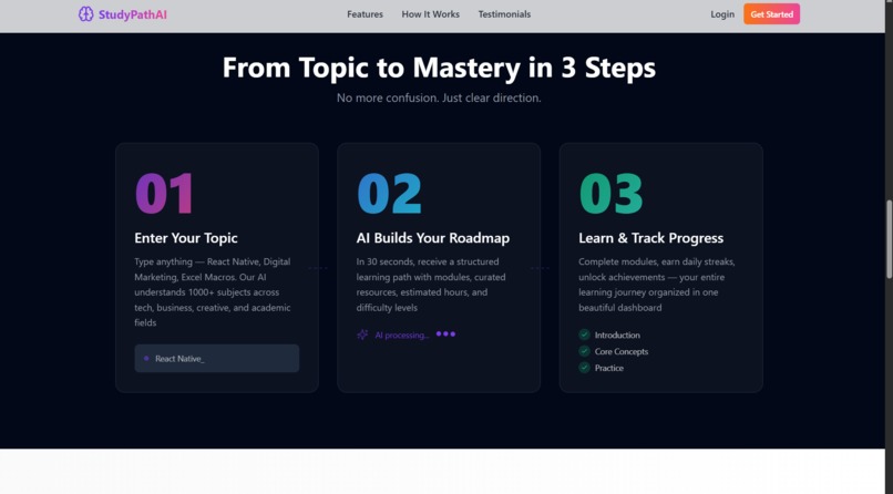 StudyPath AI - Your Personal AI Learning Companion – screenshot 1
