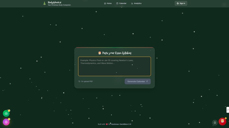 StudyAdvent.ai: Turn Exam Panic into Holiday Magic – screenshot 2