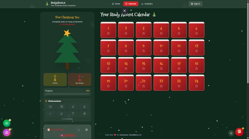 StudyAdvent.ai: Turn Exam Panic into Holiday Magic – screenshot 3