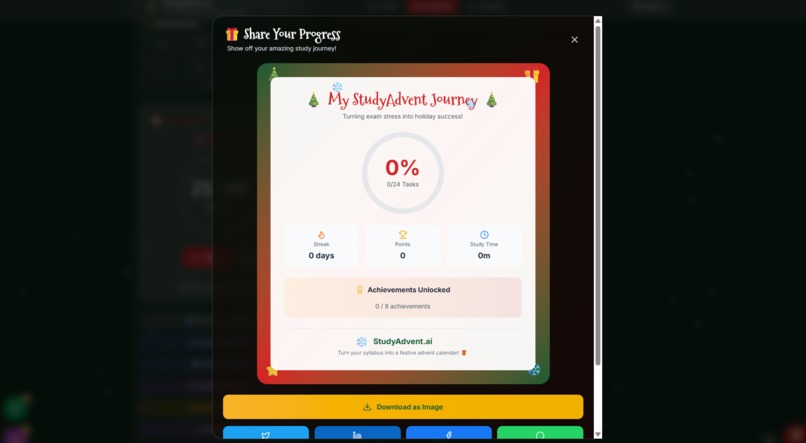 StudyAdvent.ai: Turn Exam Panic into Holiday Magic – screenshot 5