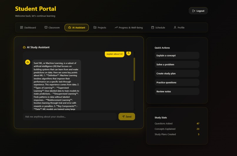 Resilio- An AI‑Powered Platform for Education  – screenshot 8