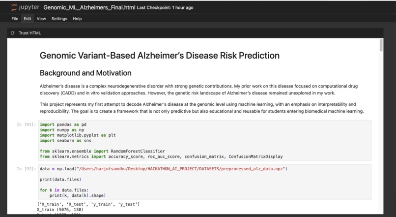 Genomic ML-Based Risk Stratification for Alzheimer’s Disease – screenshot 5