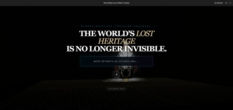 Global Lost Artifact Tracker – screenshot 1