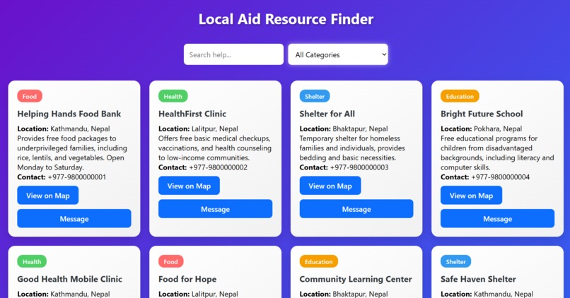 Local Aid Resource Finder – screenshot 4