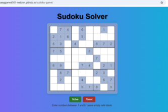 Sudoku Solver & Game