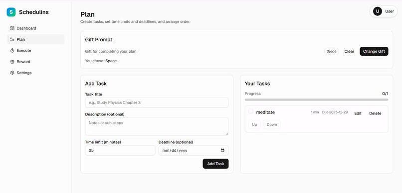 Schedulins – screenshot 3