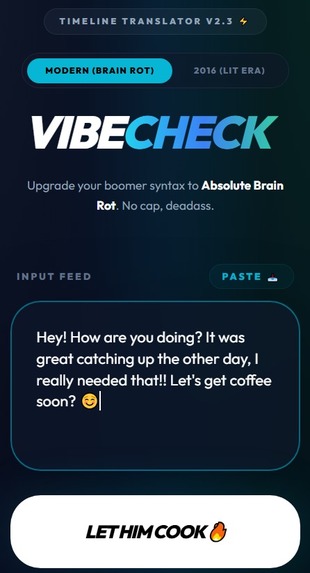 VIBECHECK – screenshot 2
