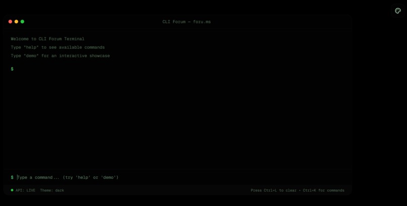CLI Forum – screenshot 1