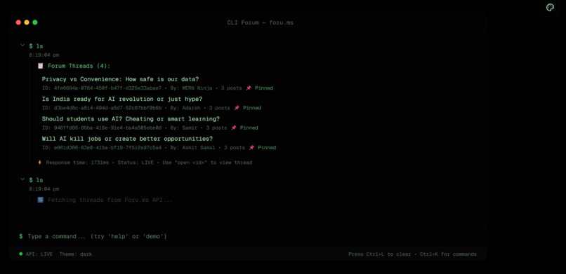 CLI Forum – screenshot 2