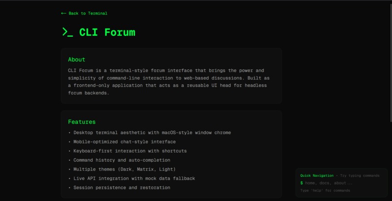 CLI Forum – screenshot 4