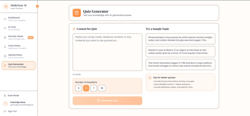 StudySync AI - The AI That Teaches, Not Just Tells – screenshot 9