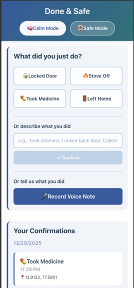 Done & Safe – screenshot 1