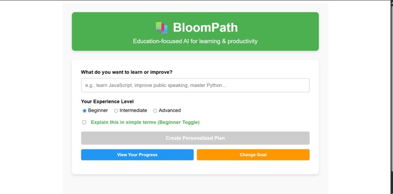 BloomPath – Beginner-Friendly AI Learning & Productivity – screenshot 4