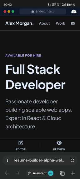 portfolio website generator – screenshot 4