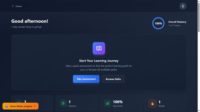 Adapt Learn: Voice-First Adaptive AI Learning Platform – screenshot 3