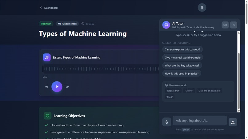 Adapt Learn: Voice-First Adaptive AI Learning Platform – screenshot 5