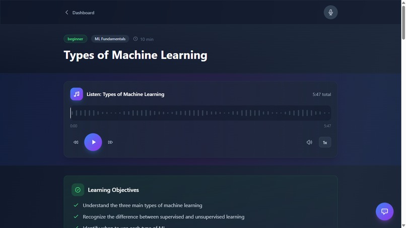 Adapt Learn: Voice-First Adaptive AI Learning Platform – screenshot 6