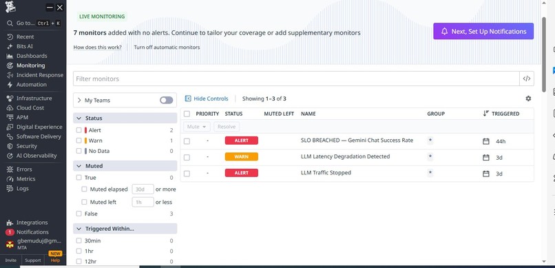 End-to-End LLM Observability for Gemini Apps using Datadog – screenshot 8