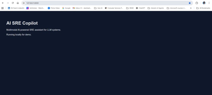 AI SRE Copilot — Multimodal LLM Observability – screenshot 1