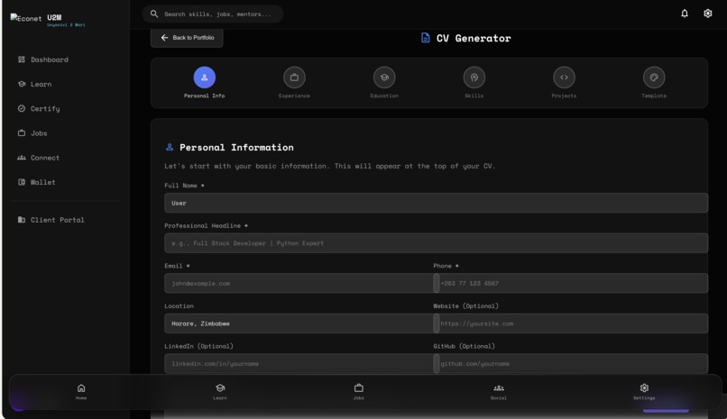 Unyanzvi2M (e-novate learning platform) – screenshot 4