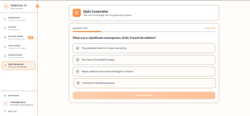 StudySync AI - The AI That Teaches, Not Just Tells – screenshot 3