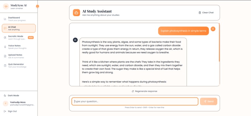 StudySync AI - The AI That Teaches, Not Just Tells – screenshot 10