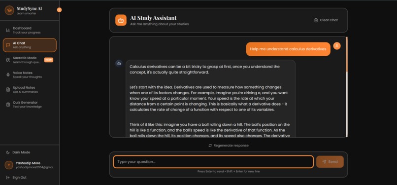 StudySync AI - The AI That Teaches, Not Just Tells – screenshot 13