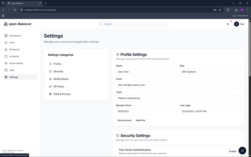 open-Balancer – screenshot 3