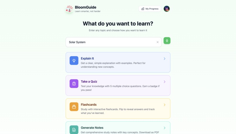 BloomGuide - AI That Teaches, Not Answers – screenshot 1
