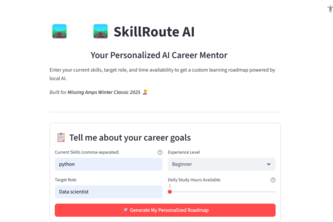 SkillRoute AI - AI Career Guide | Devpost