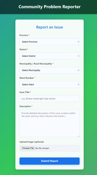 Community Problem Reporter System – screenshot 2