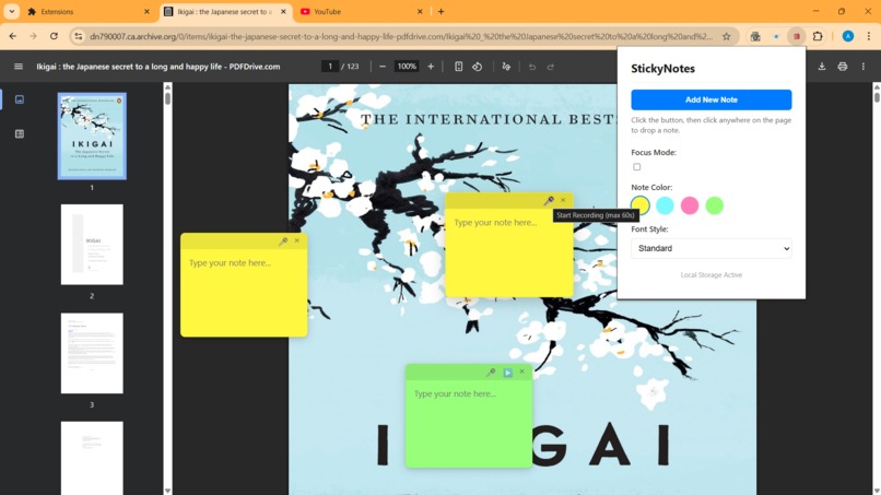 StickyNotes Chrome Extension – screenshot 2