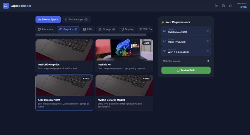 Laptop Builder – screenshot 1