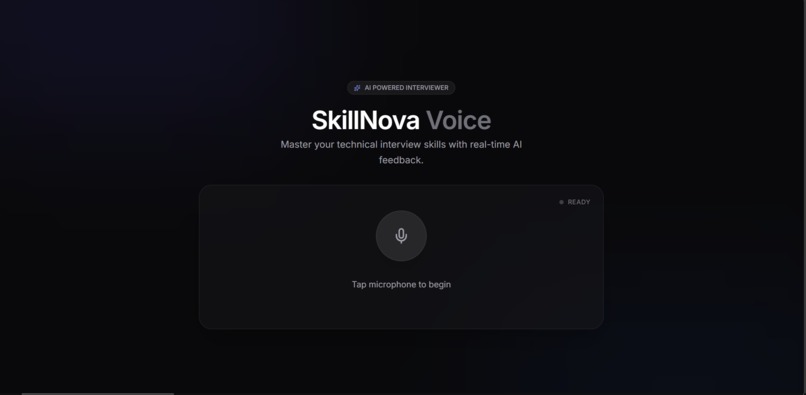SkillNova Voice: Real-Time AI Interviewer – screenshot 1