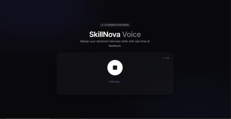 SkillNova Voice: Real-Time AI Interviewer – screenshot 2
