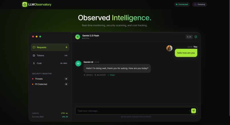 LLM Observability Application – screenshot 2