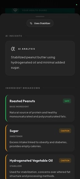 LabelSafe AI: A Beginner-Friendly Ingredient Safety Analyzer – screenshot 3