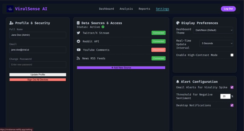 ViraliSense AI: Instant social sentiment and trend decoding – screenshot 2
