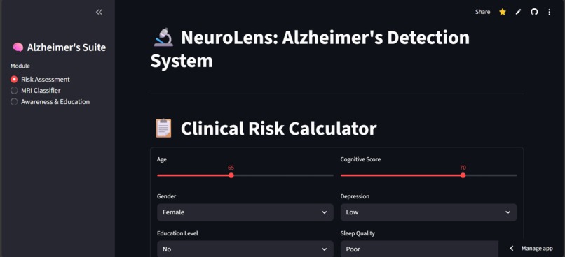 NeuroLens - Alzheimer's detection system – screenshot 2