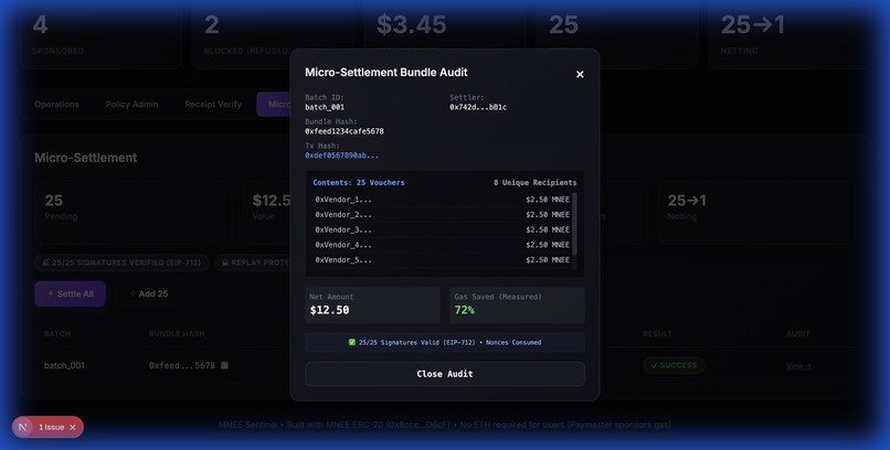 MNEE Sentinel: Policy-Enforced Rails for AI Agents – screenshot 6