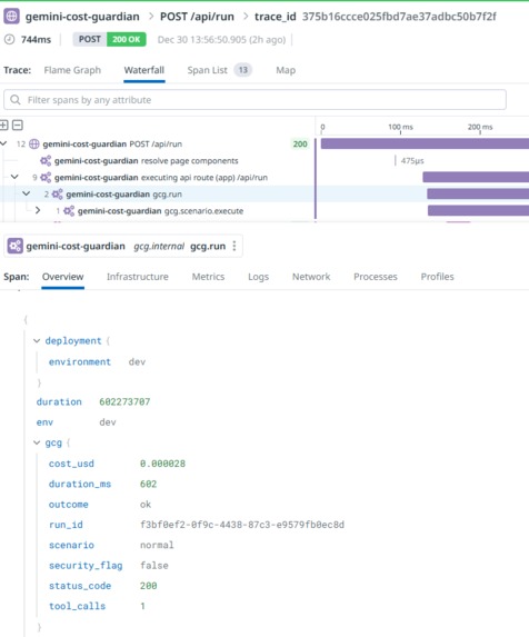 Gemini Cost Guardian – screenshot 4