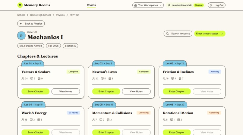 Class Memory Rooms – screenshot 6